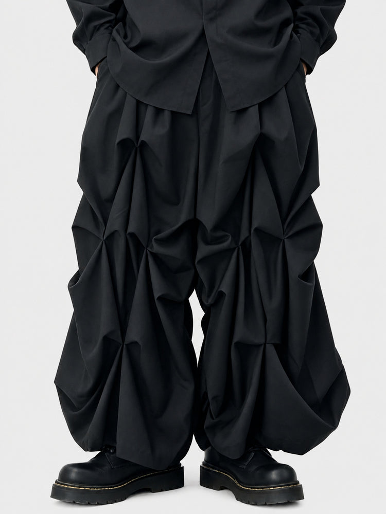 B72 Japanese Dark Design Men's Wide-Leg Skirt Pants Loose High-Waist Yamamoto Style Autumn Casual Nine-Point Pants Trendy
