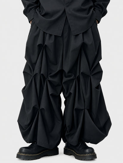 B72 Japanese Dark Design Men's Wide-Leg Skirt Pants Loose High-Waist Yamamoto Style Autumn Casual Nine-Point Pants Trendy